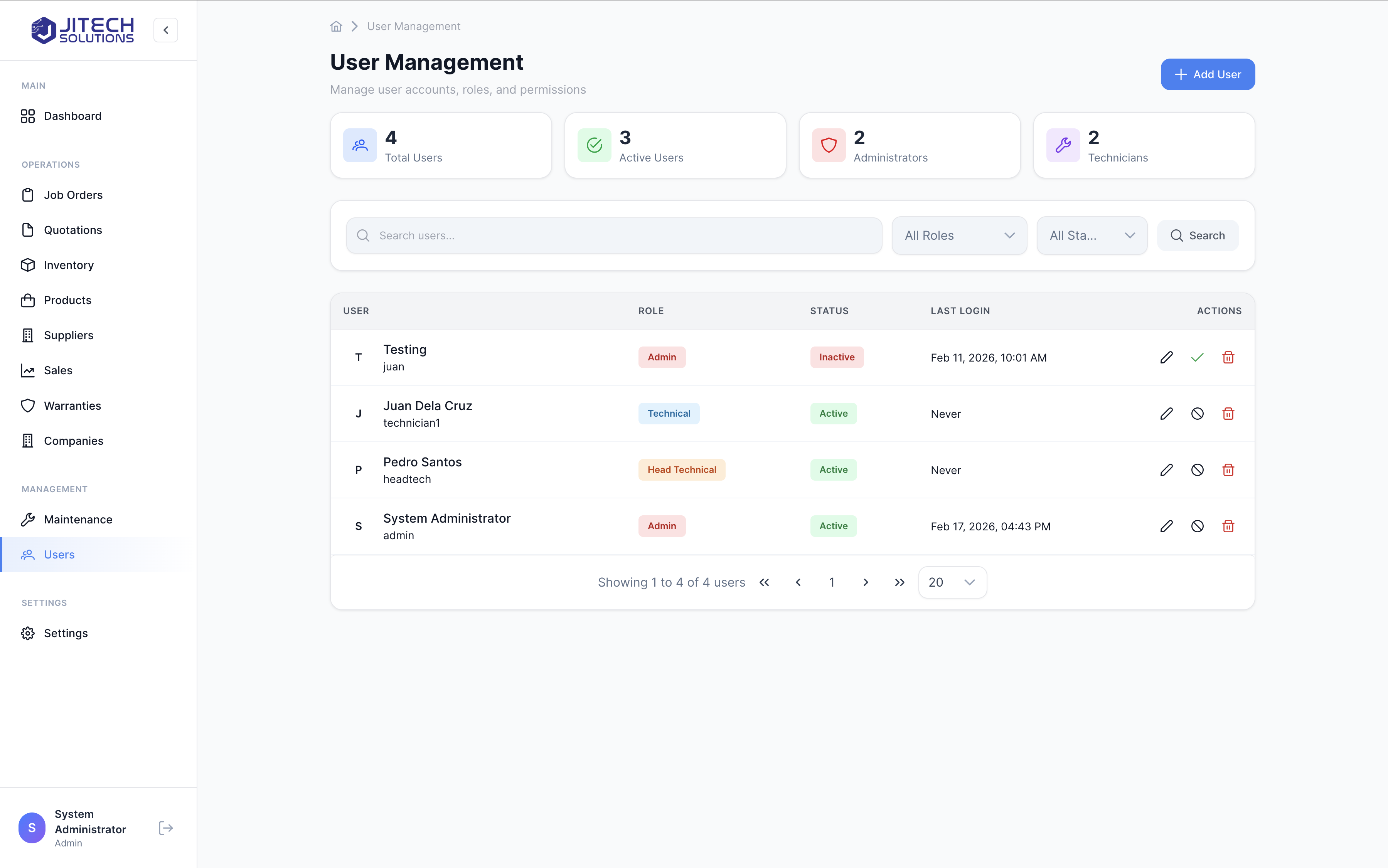 ERP System screenshot 3